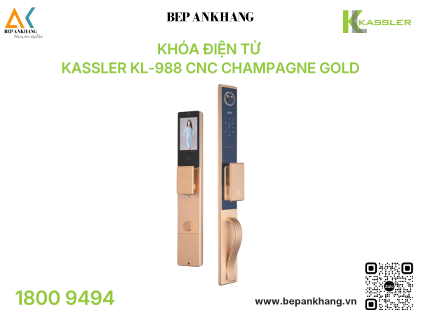 Khóa điện tử Kassler KL-988 CNC Champagne Gold